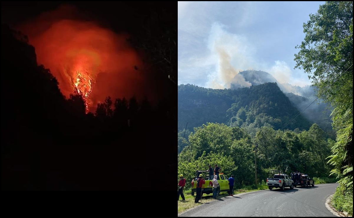 Se mantienen activos 3 incendios forestales en Hidalgo