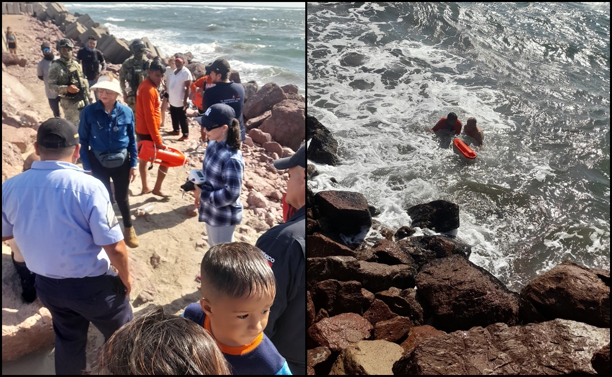 Rescatan a turista de morir ahogado en playas de Guasave, Sinaloa