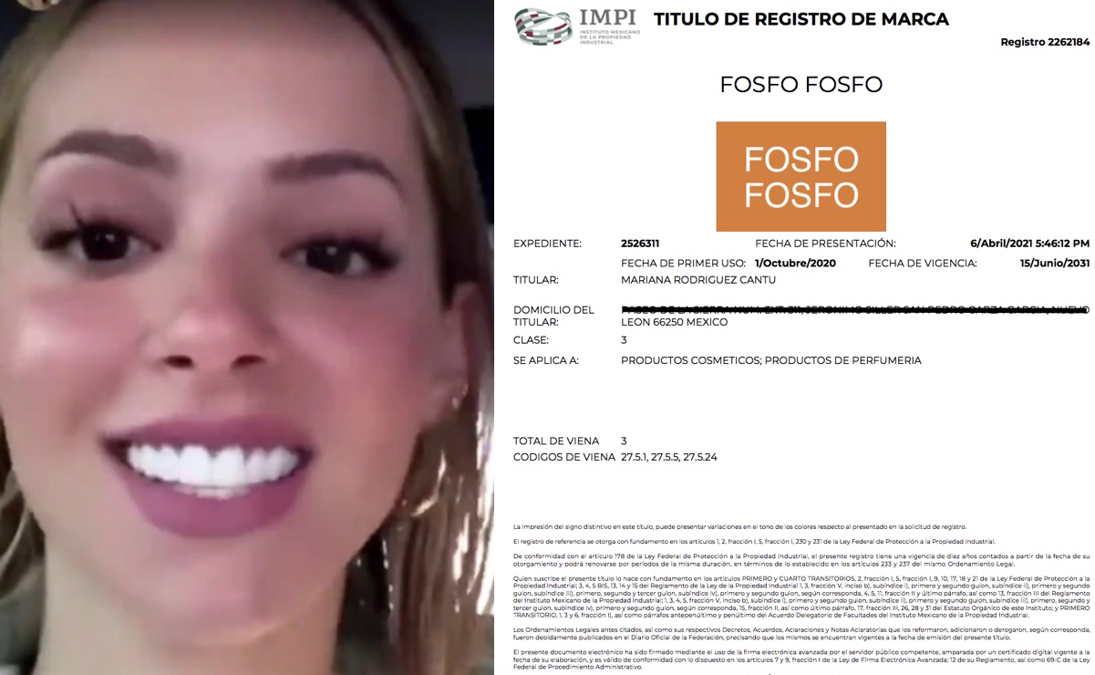 Entrega IMPI derechos de marca de “Fosfo fosfo” a Mariana Rodríguez