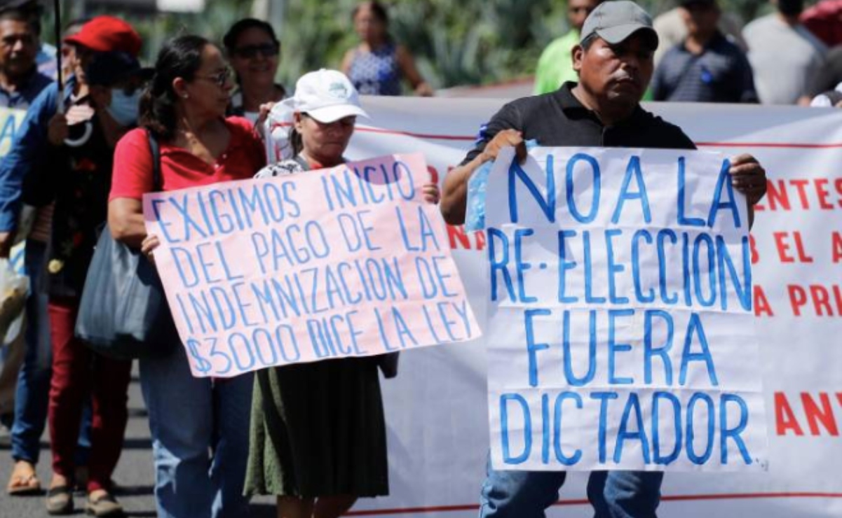 Miles de salvadoreños protestan contra reelección de Bukele y "detenciones arbitrarias"