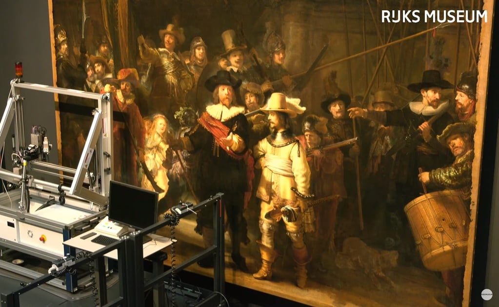 "La ronda de noche", de Rembrandt, es restaurada en vivo