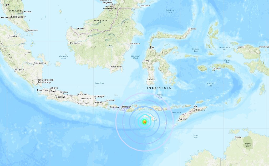 Reportan sismo de magnitud 6.1 al sur de Indonesia