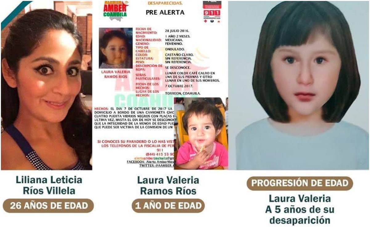 Ofrecen recompensa por paradero de Liliana Leticia Ríos y su hija, desaparecidas en Torreón en 2017