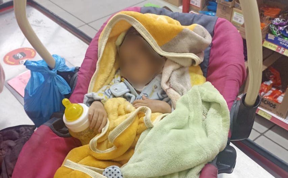 Abandonan a una bebé de 4 meses en tienda de abarrotes en Pachuca, Hidalgo