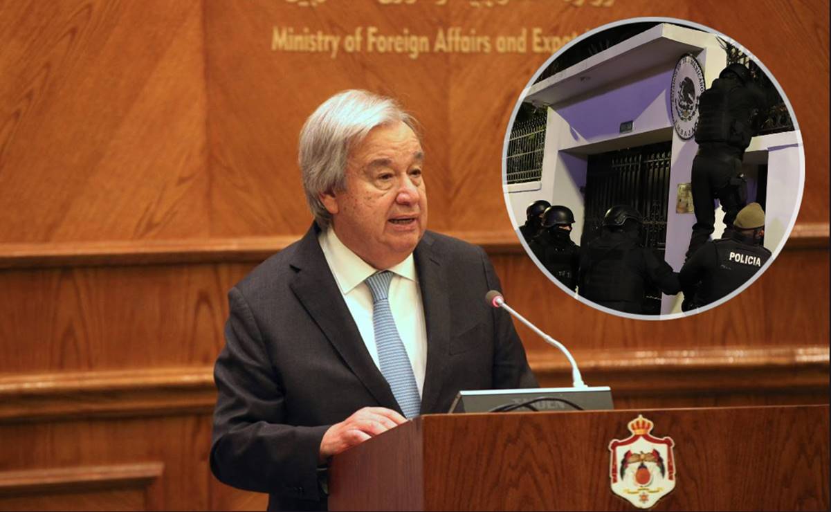 Crisis México-Ecuador: António Guterres, "alarmado" tras irrupción de policía ecuatoriana a embajada mexicana