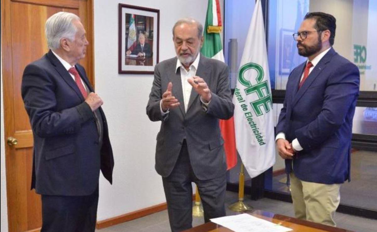 Manuel Bartlett y Carlos Slim firman alianza para construir gasoducto en el norte de México