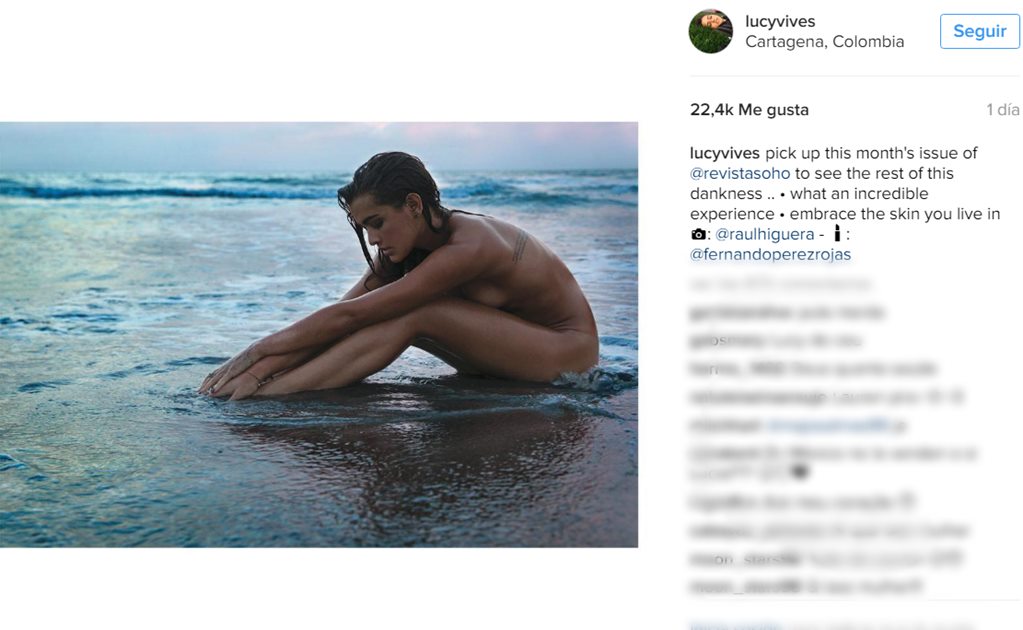 Posa desnuda la hija de Carlos Vives