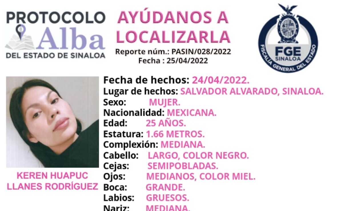 Buscan a Keren Huapuc Llanes Rodríguez, joven desaparecida en Sinaloa