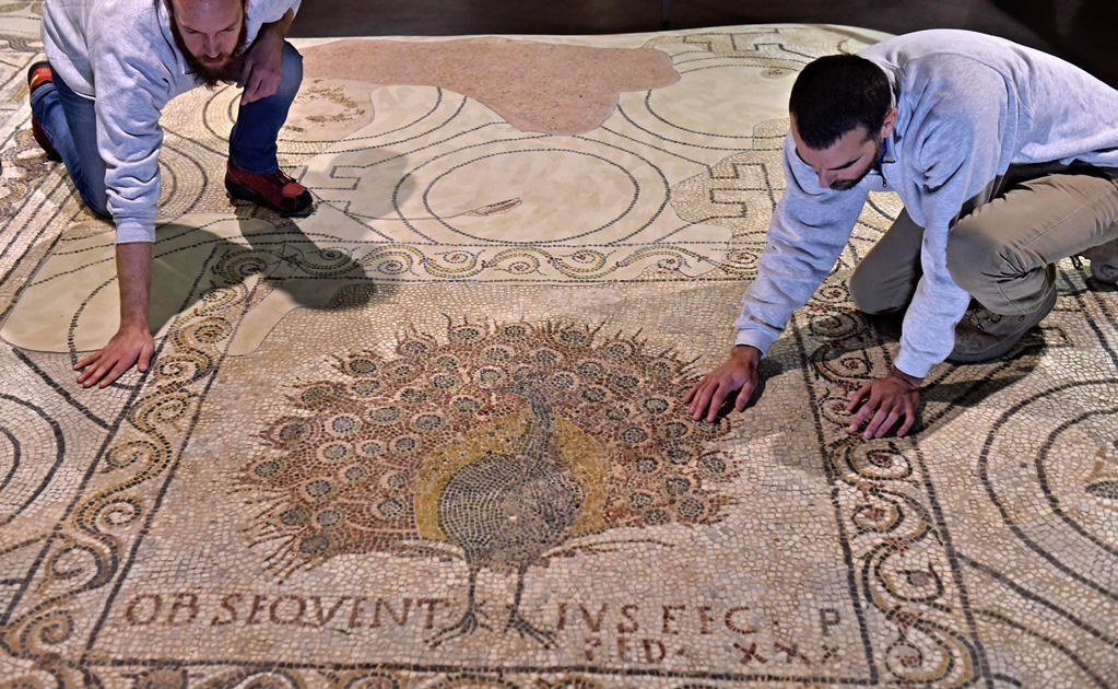 Restauran un mosaico de la época paleocristiana