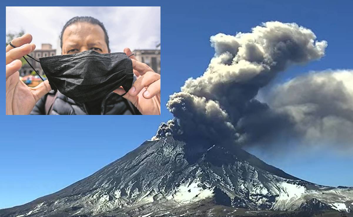 Autoridades alertan por aumento en enfermedades respiratorias, tras caída de ceniza del volcán Popocatépetl