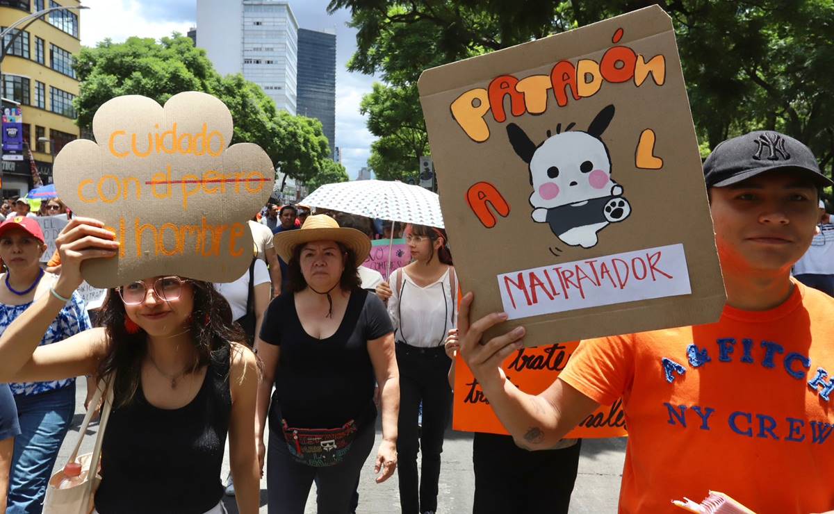 "Cuidado con el hombre"; Las consignas contra el maltrato animal en marcha de CDMX