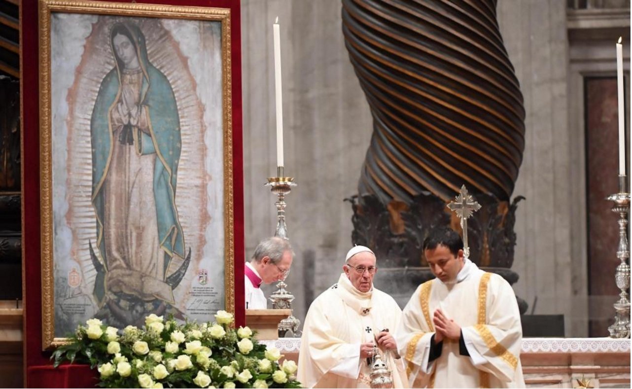 Pope laments direction of society during mass for Our Lady of Guadalupe