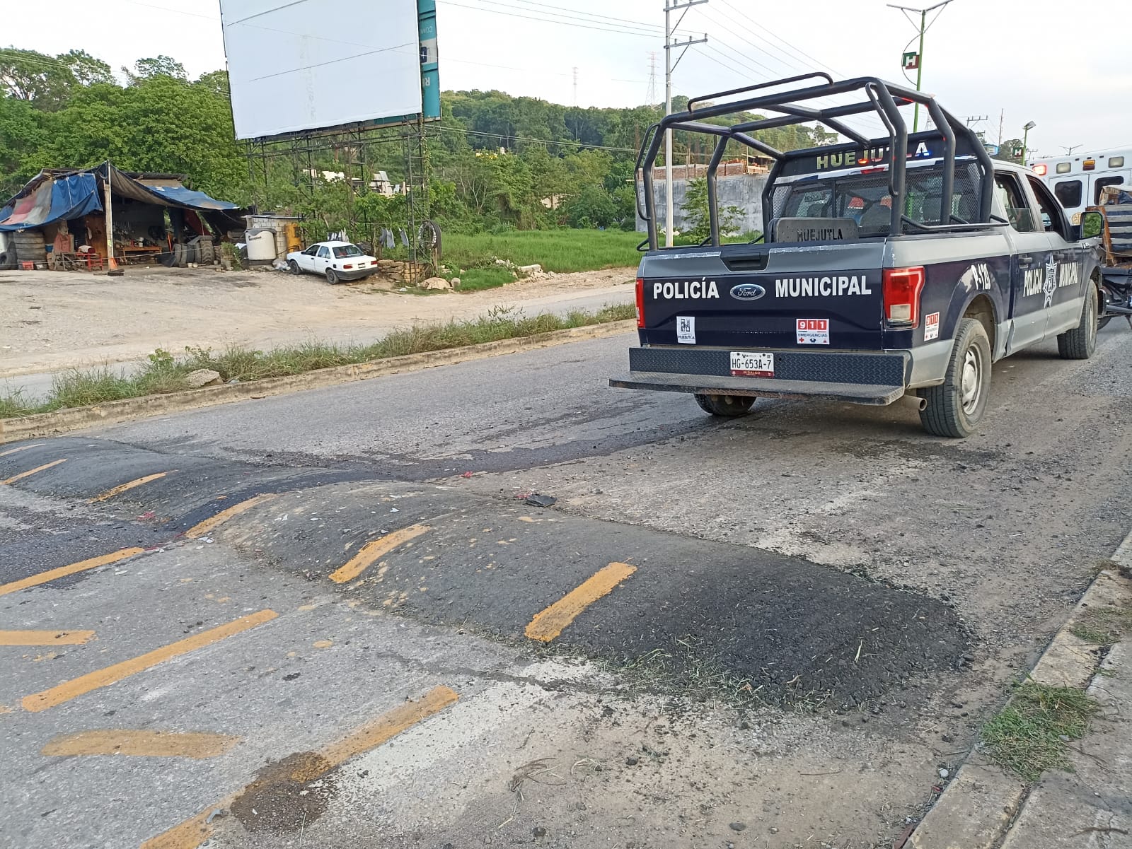 En la México-Tampico colocan topes sin señalamiento y provocan accidente