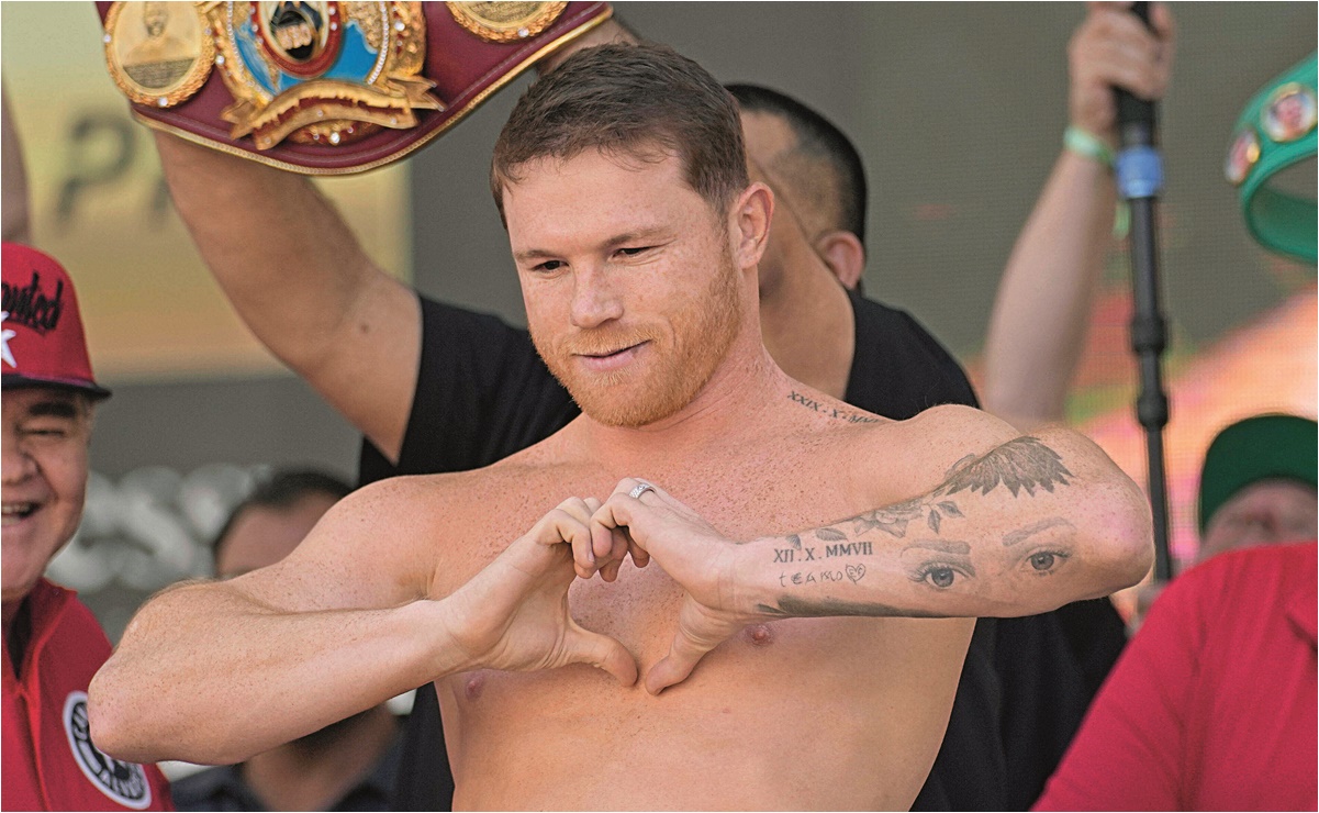 El hermoso momento que compartió Canelo Álvarez con sus hijo durante un entrenamiento