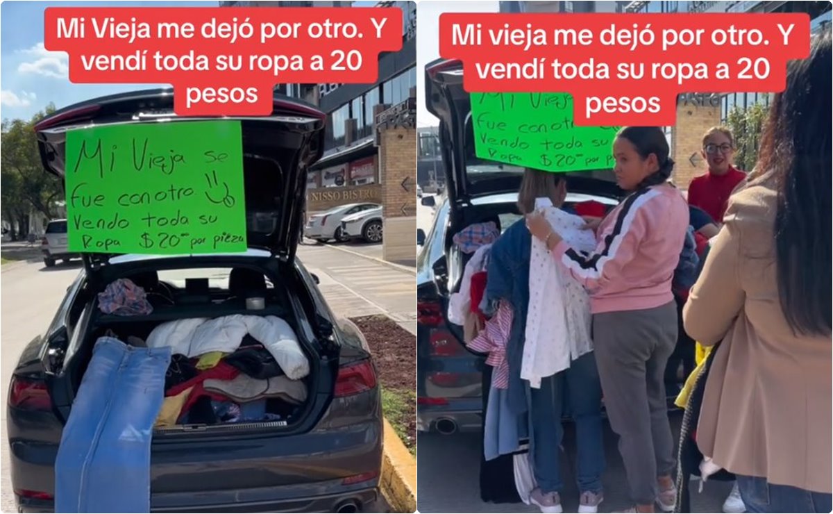 ¡Ya no lloran, facturan! Hombre al que le fueron infiel con su hermano remata ropa de su pareja