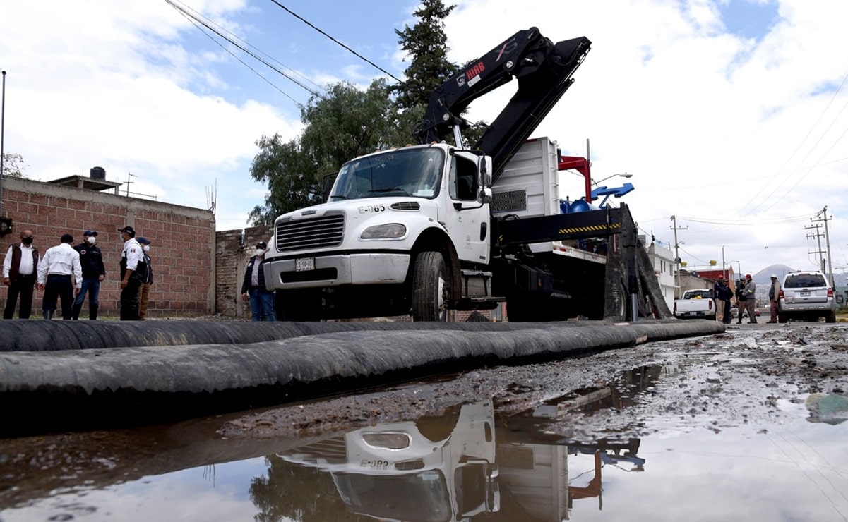 Concluyen trabajos de limpieza en zona oriente del Edomex afectada por lluvias 