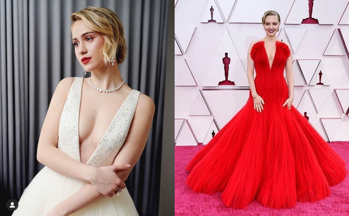 Blanco y rojo: los ganadores en la alfombra roja de los Oscar 2021