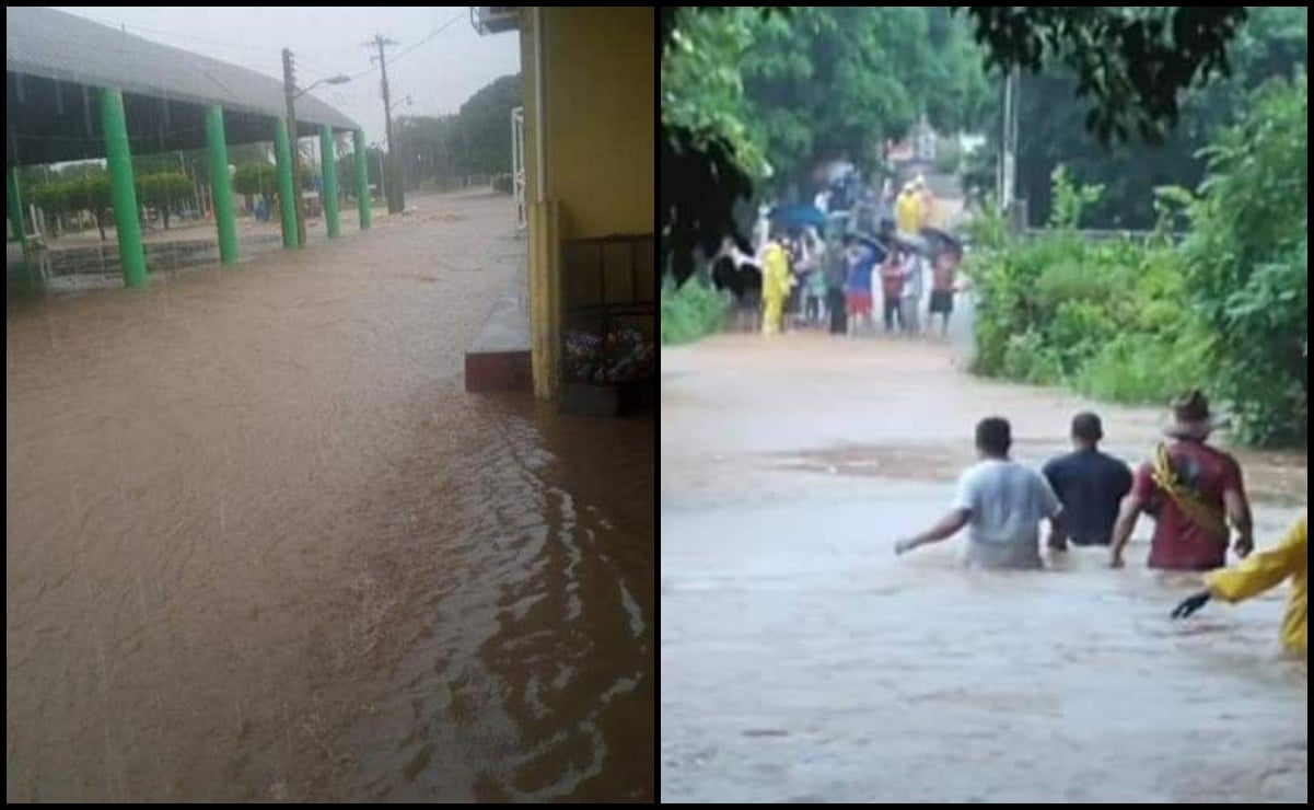 Municipios de Oaxaca piden auxilio por inundaciones; reportan dos derrumbes