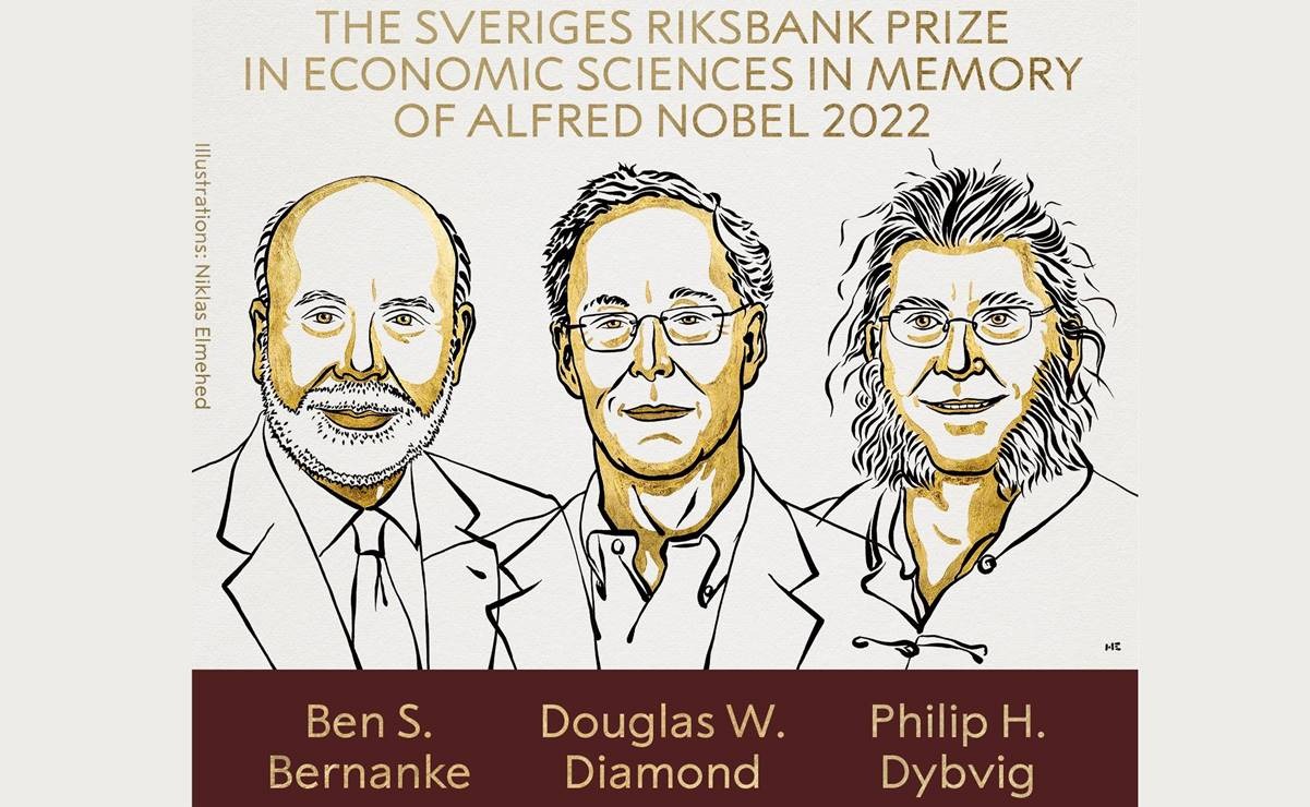 Otorgan Nobel de Economía 2022 a investigación sobre bancos y crisis financieras
