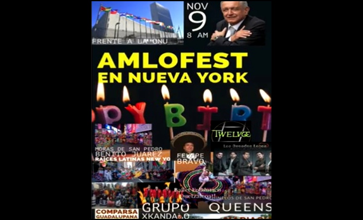 Con mariachis y chinelos, alistan AMLOFest para recibir a López Obrador en NY