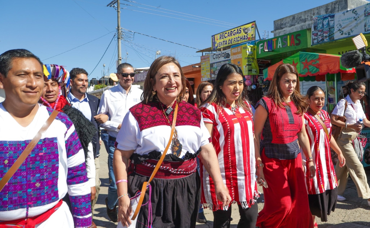 En Chiapas, Gálvez llama a no dejarse presionar por los Siervos de la Nación para apoyar a algún candidato