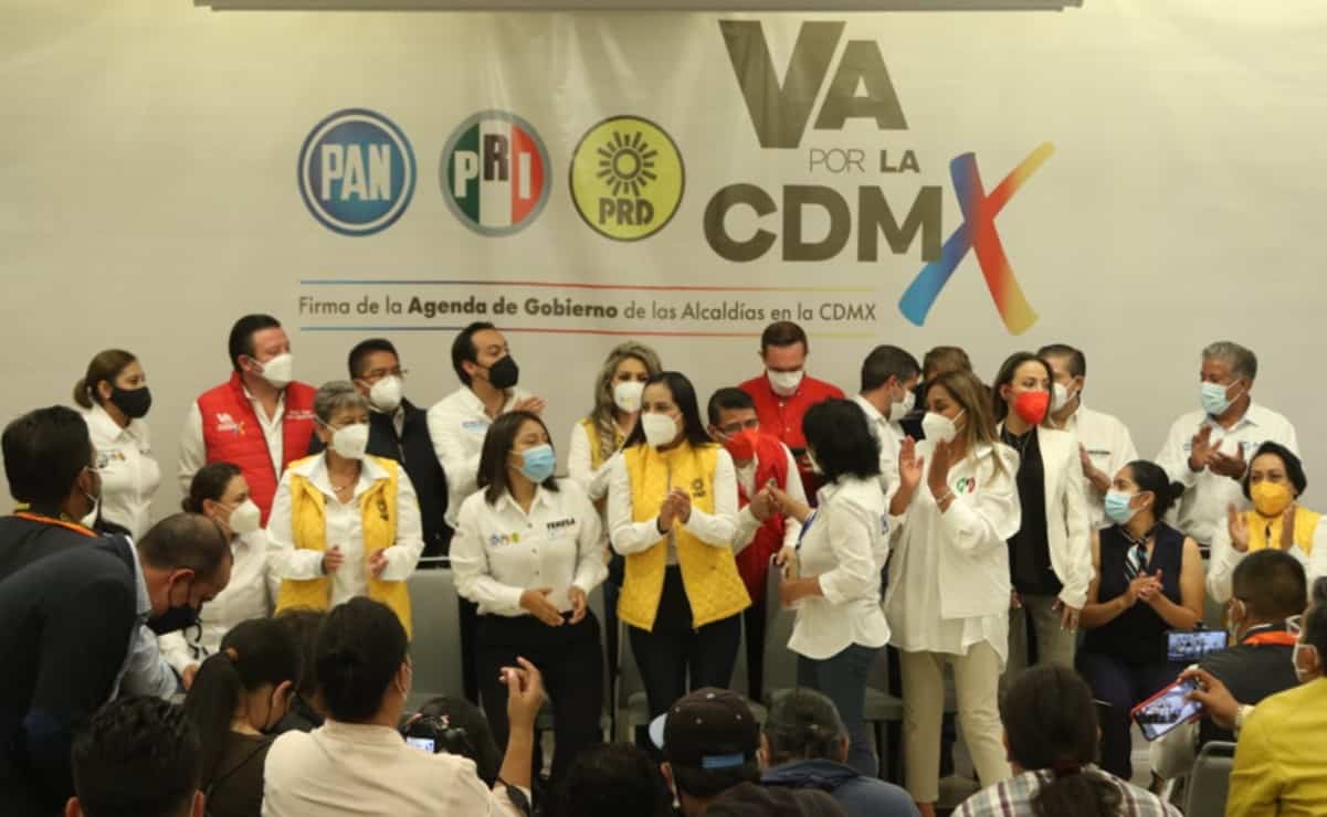 Candidatos de "Va por la CDMX" firman agenda de gobierno previo a elecciones del 6 de junio