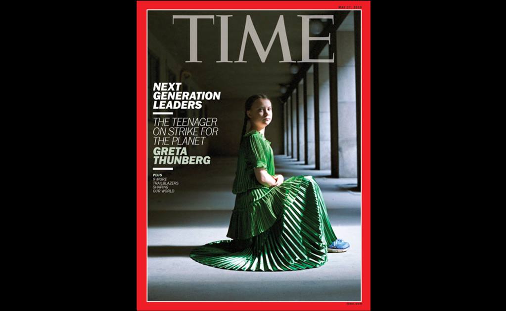 Joven activista contra el cambio climático, portada de la revista Time