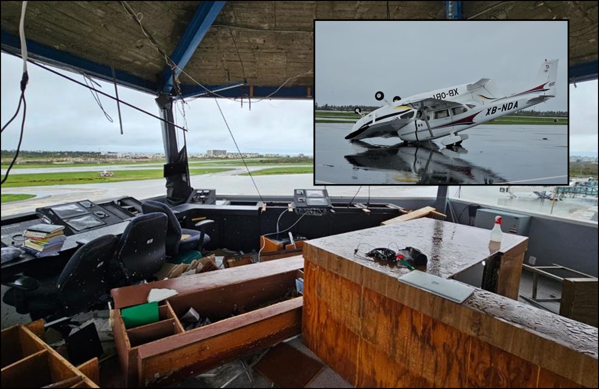 ¡De cabeza! FOTOS revelan cómo quedó el Aeropuerto Internacional de Acapulco tras paso de "Otis"