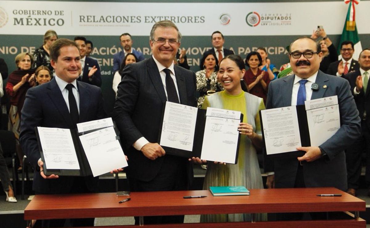 Congreso y Cancillería firman convenio sobre investigación espacial, enfocado a niñas y mujeres