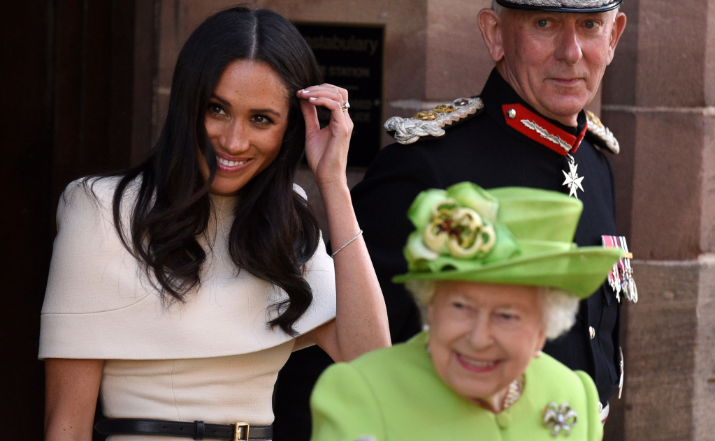 Meghan Markle repite Givenchy para su primer acto oficial junto a la reina Isabel II