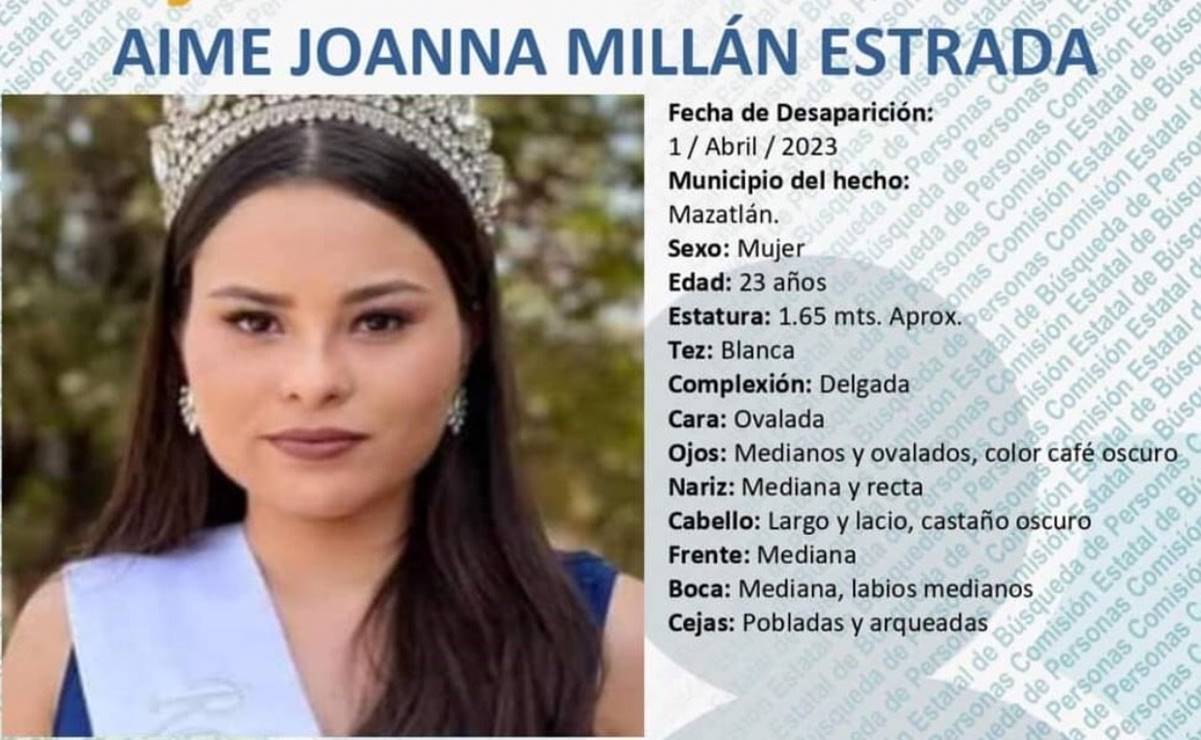 Desaparece en Mazatlán Aime Joanna Millán, Reina de la Ciruela 