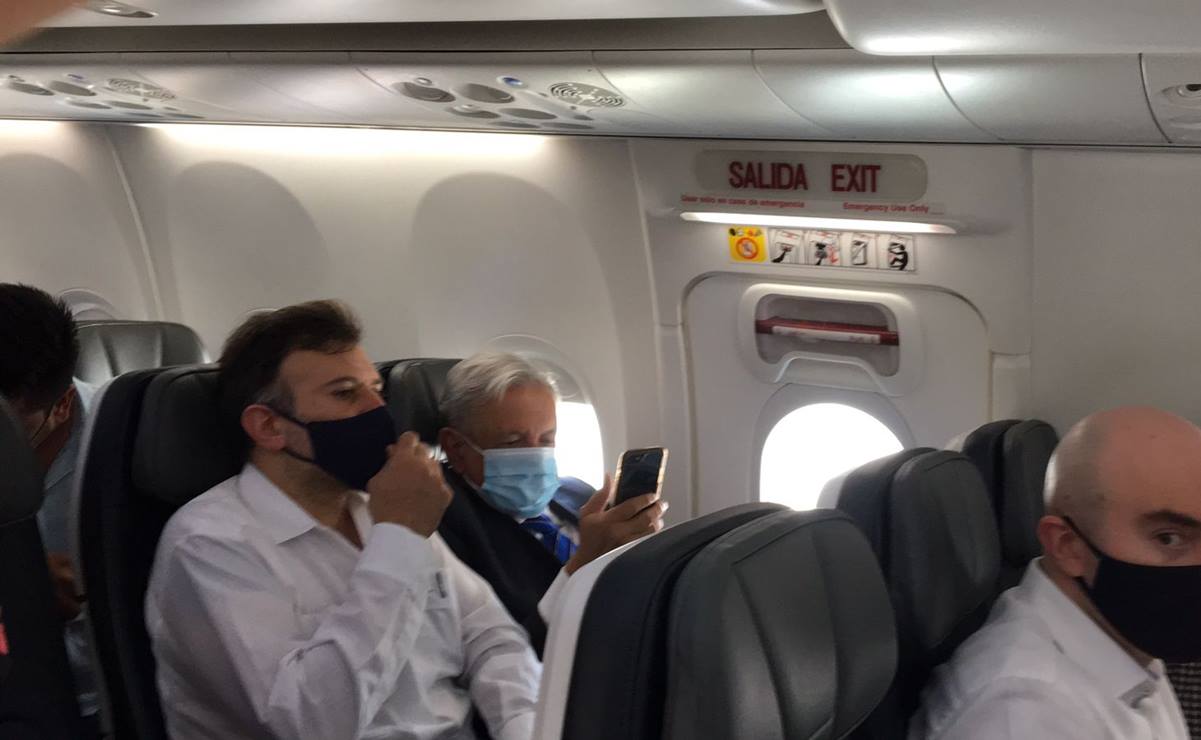 Vuelo de AMLO rumbo a Nuevo León despega con retraso de casi una hora