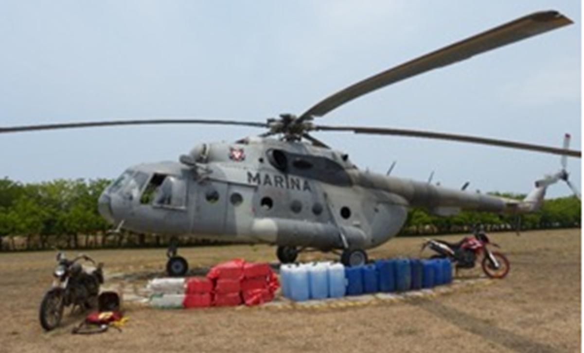Asegura Semar más de 400 kilos de cocaína con apoyo de la Armada de Colombia