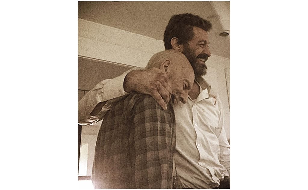 Hugh Jackman se despide de Patrick Stewart 