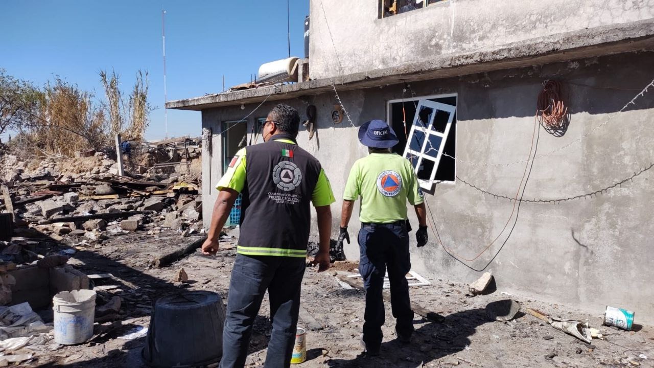 Pirotecnia hace explotar una casa en Amealco, Querétaro; hay dos lesionados de gravedad