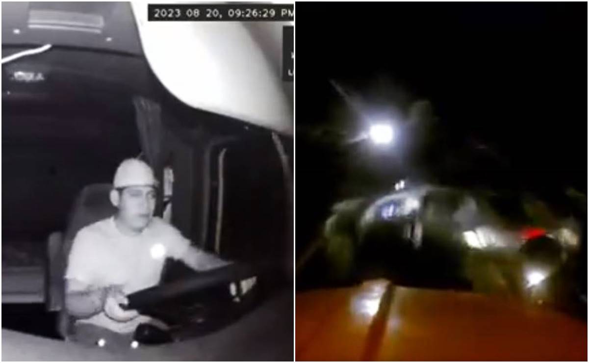 VIDEO: Tráiler embiste a vehículos sin luces que obstruían la carretera Siglo XXI en Michoacán