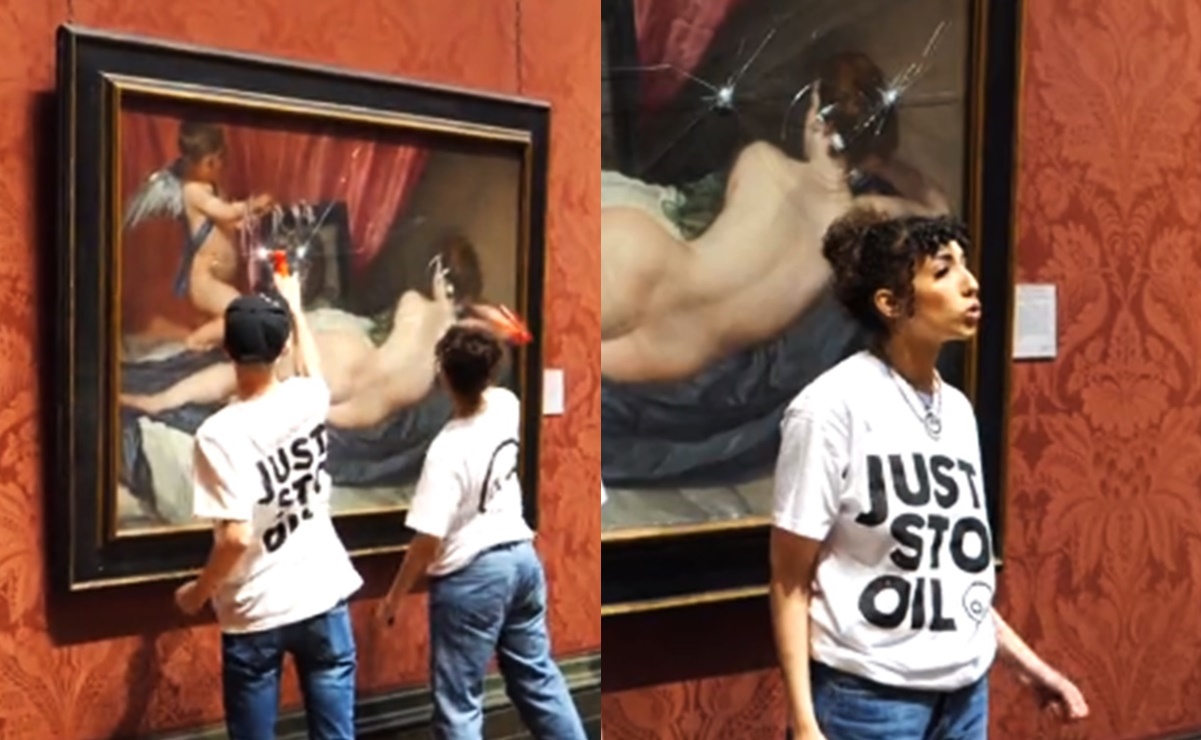 Activistas atacan a "martillazos" a la Venus de Velázquez
