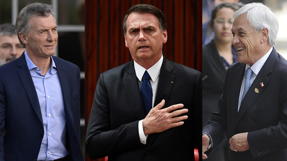 Piñera, Macri y Bolsonaro: los presidentes que voltearon a la derecha el poder en Sudamérica