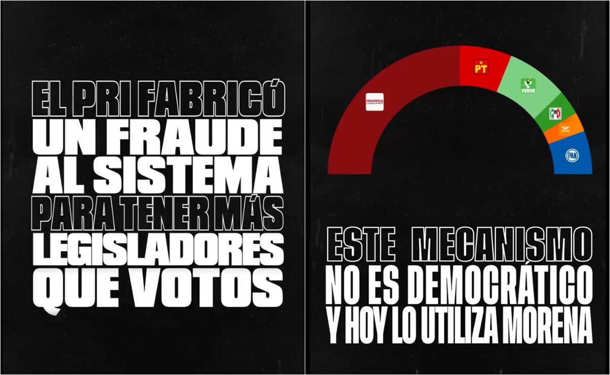 En spot, MC acusa que Morena de conseguir sobrerrepresentación en el Congreso gracias al PRI