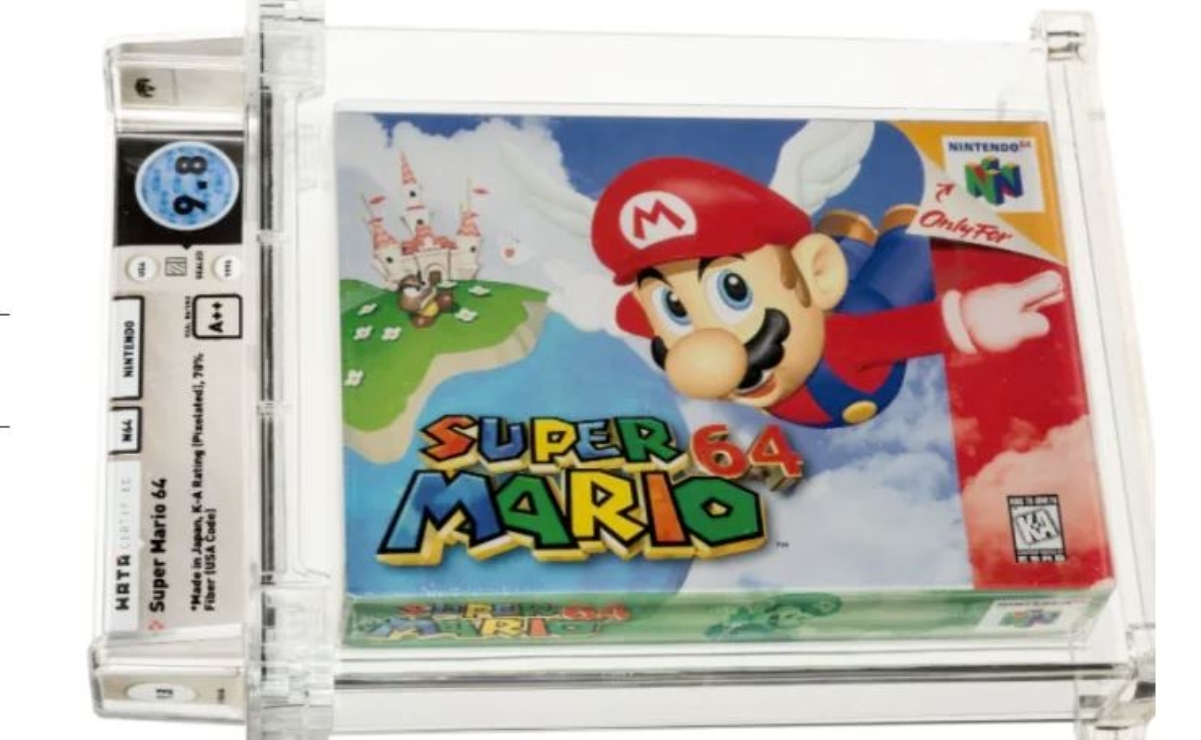 Venden copia de Super Mario 64 en 1.56 millones de dólares y rompen récord