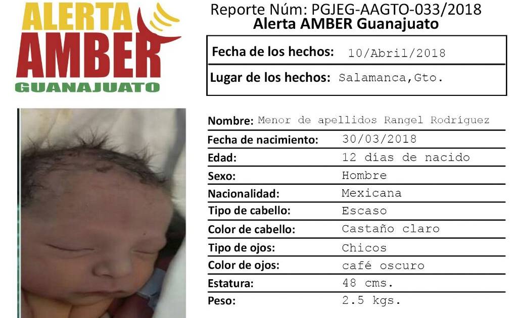 Buscan a recién nacido en Guanajuato; denuncian que el padre se lo llevó