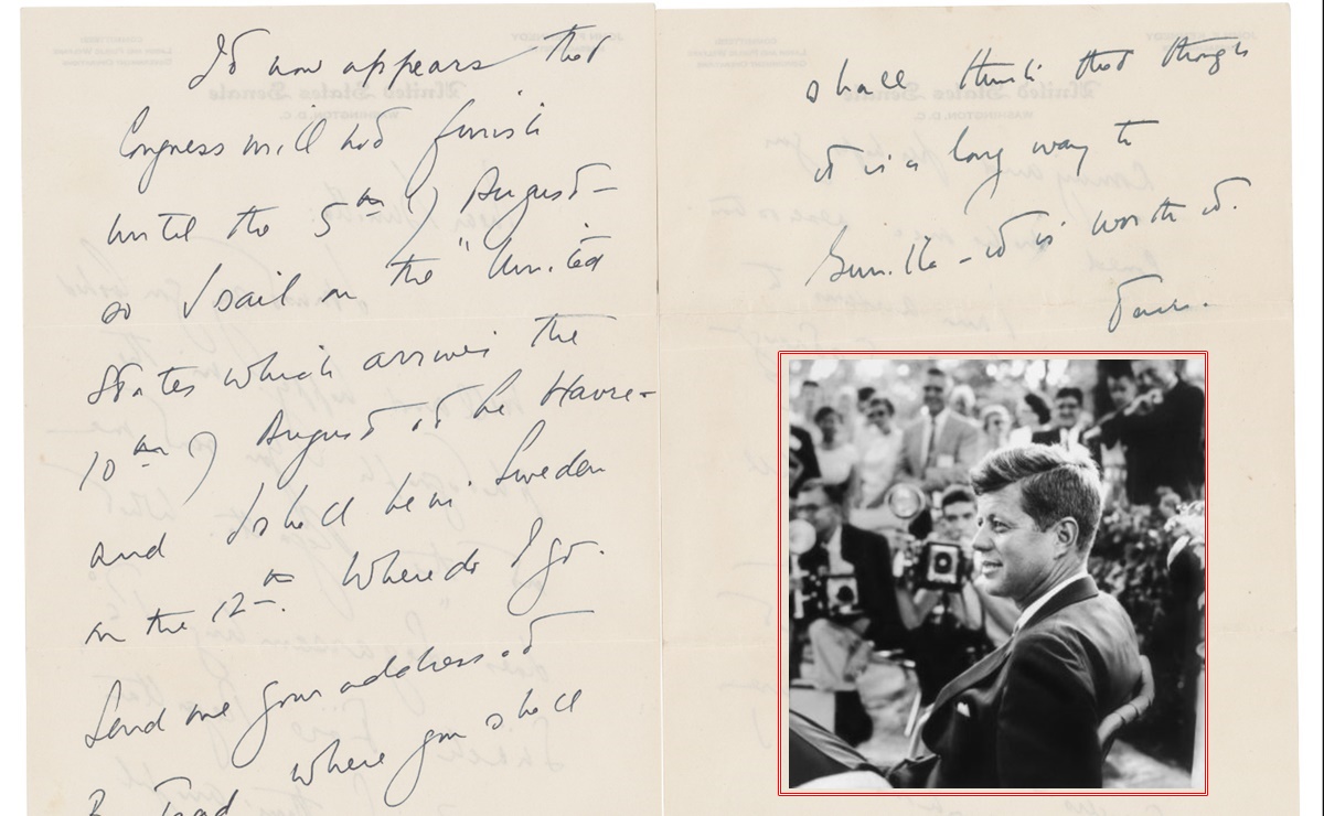 Revelan contenido de cartas que John F. Kennedy envió a su amante