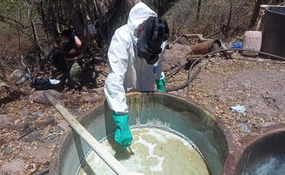 Desmantela la Marina narcolaboratorio de metanfetaminas en Sinaloa