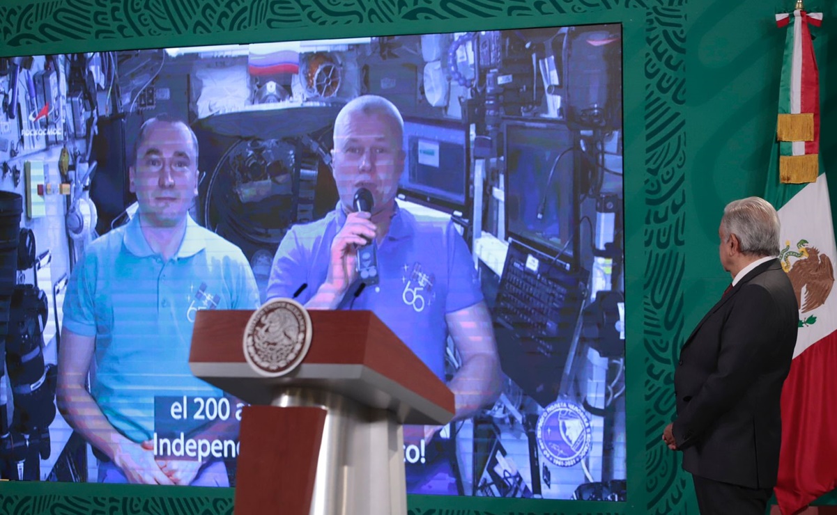 Felicitan cosmonautas rusos a México por Independencia desde la estación espacial 