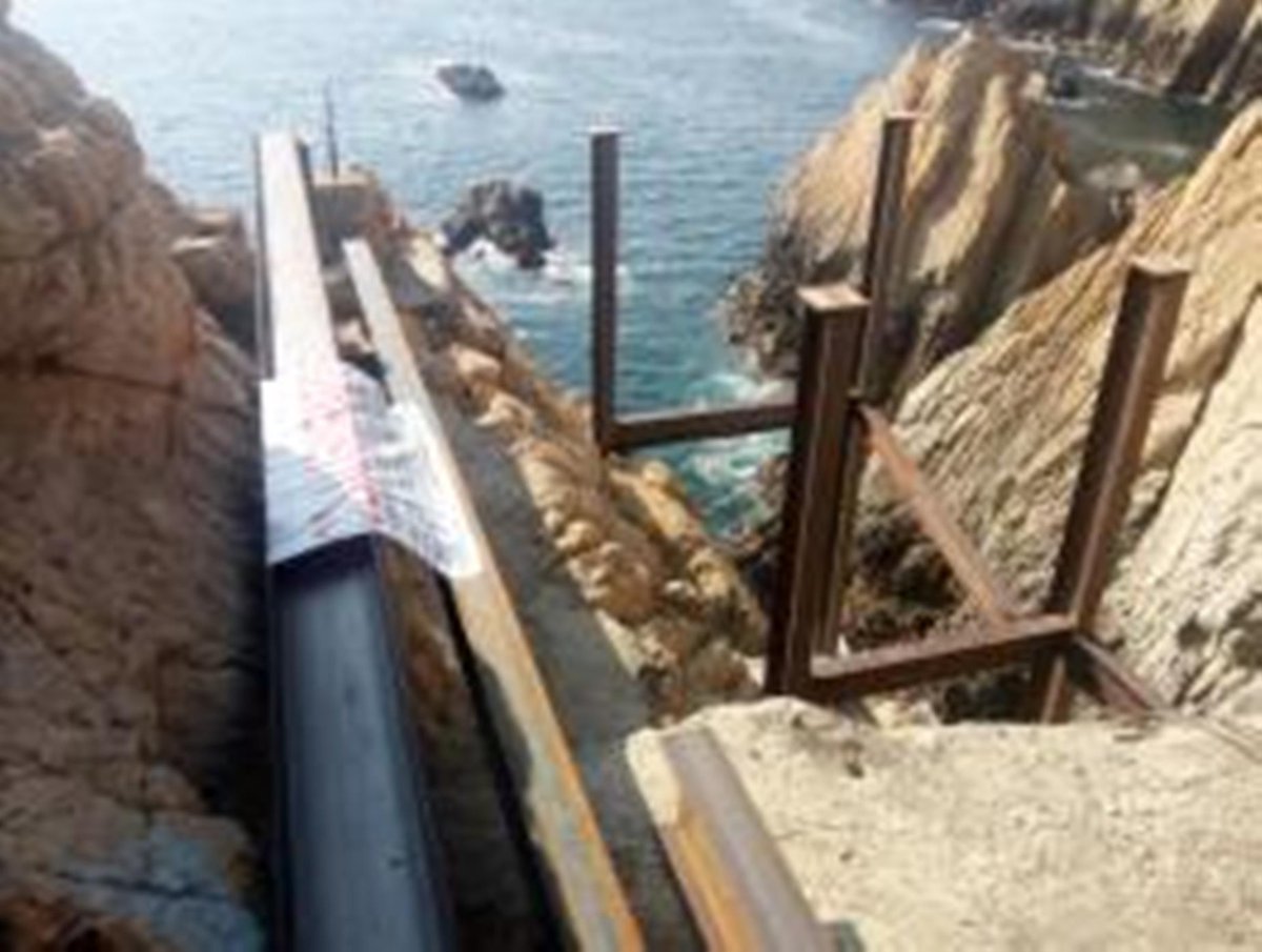 Profepa clausura ampliación de plataforma de clavados en La Quebrada de Acapulco
