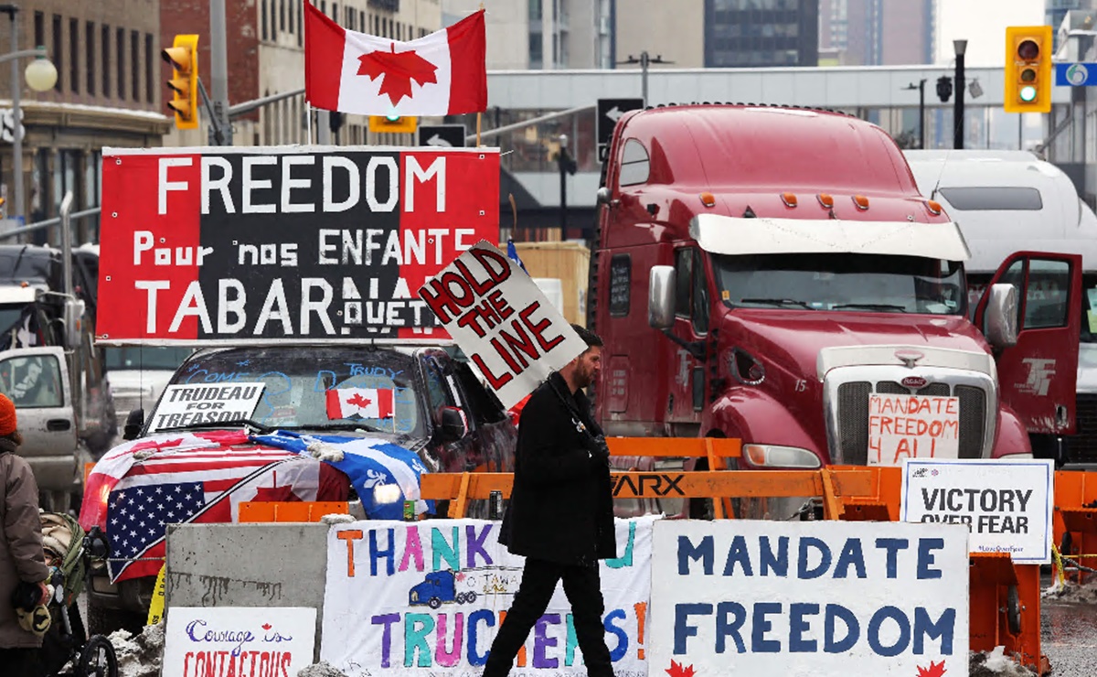 Protestas en Canadá por mandatos Covid inspiran movilización en otros países