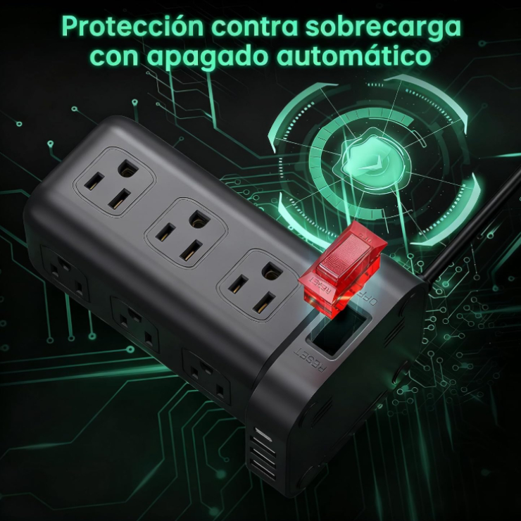 Detalle de enchufe y cable de extensión SMALLRT