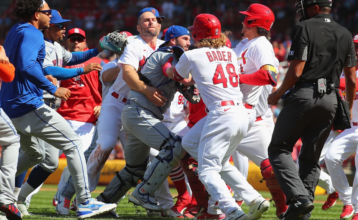 Se desata batalla campal en el juego entre los Cardinals vs Mets