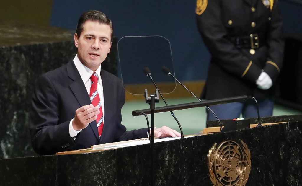 Peña Nieto pide en la ONU atender urgentemente el "flagelo" del tráfico de armas