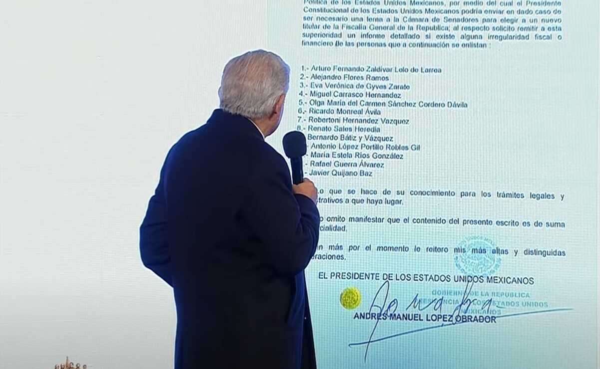 AMLO desmiente carta con posibles reemplazos de Gertz Manero